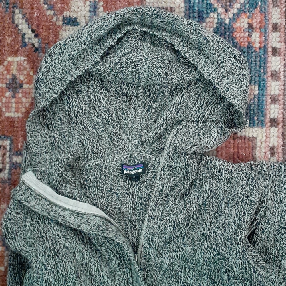 Patagonia Merino Hoodie Wool Zip Sweater Coat